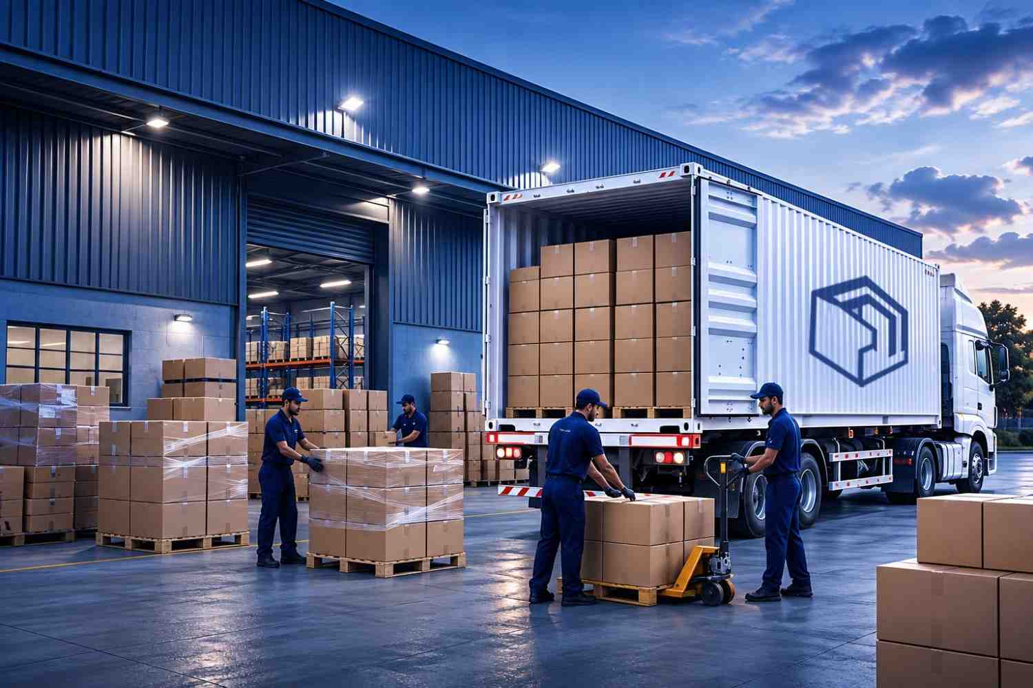 Warehouse team picking and packing orders for nationwide US dispatch