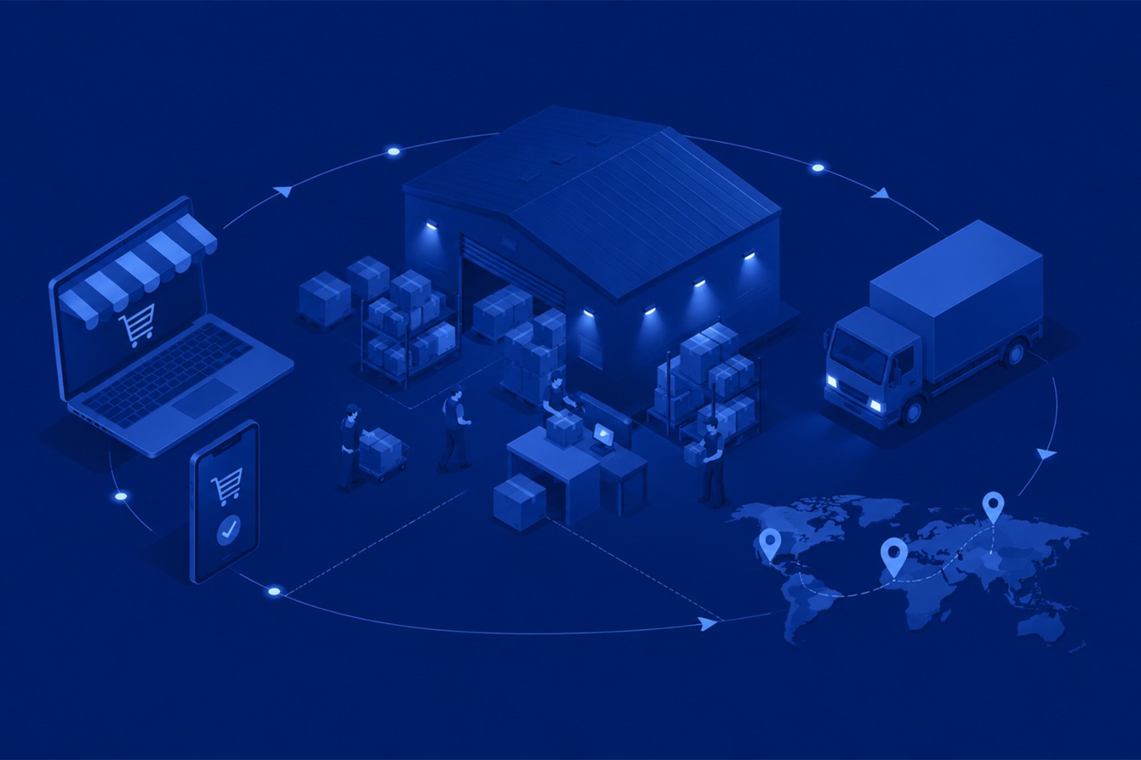 Shopify fulfillment warehouse operations at LiteFulfillment in Wilmington, Delaware